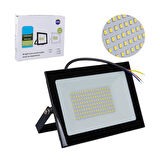 PM-22572 100 Watt - 220 Volt 6500K IP66 150* Işık Açısı Siyah Slim Kasa Beyaz Led Projektör