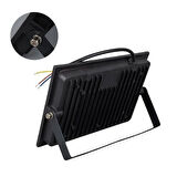 PM-22572 100 Watt - 220 Volt 6500K IP66 150* Işık Açısı Siyah Slim Kasa Beyaz Led Projektör