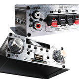 YW-191L 12 Volt 100 Watt Motosiklet Bluetooth Amfi USB/SD 2 Kanal Pazarcı - Anfi