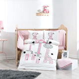 Hobby Buddy Pembe Poplin Bebek Nevresim Takımı