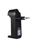 Tekli 18650 14500 16340 (şarjlı Cr123) 3.7 Volt Şarjli Pil Şarj Cihazı Aleti (uzatma Fişsiz)