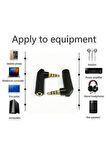 3.5mm Stereo L Aparat 4 Boğumlu 3.5 Mm Stereo 90 Derece Sağ Açılı Çevirici Jak Dişi Erkek