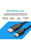 5 Metre Mini Usb 5Pin Hızlı Veri Şarj Aleti Kablosu PS3 MP3 MP4 Çalar Araba DVR GPS Dijital Kamera