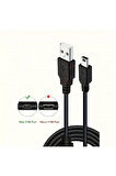 5 Metre 5mt Ps3 Kol Şarj Kablosu 5Pin Mini Usb Usb5-pin 2.0 Erkek A Mini 5 Pin B Piramit Uç