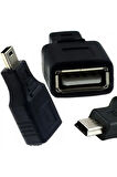 5 Pin Mini Usb Erkek Usb Dişi Aparat Oto Teyp Flash Bellek Mini Usb V3 Otg Dönüştürücü