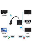 Displayport To Hdmi Kablo Display Port Çevirici Dönüştürücü Adaptör 1080p Full Hd Dönüştürücü