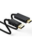 1.8 Metre Displayport To Hdmi Kablo 4k 2k Display In Hdmı Out Dp To Hdmi Çevirici Kablo Dönüştürücü