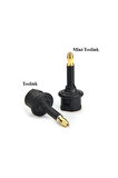Toslink To Mini Toslink Adaptör Çevirici Dönüştürücü Optik 3.5mm Dişi Erkek Kablo Ses Dönüştürücü