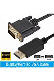 1.8 Metre Displayport Vga Adaptörü Kablo Erkek Dönüştürücü Hd 1080p 1.8mt Displayport Dp Vga Kablosu