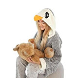 Penguen desenli peluş welsoft bornoz L/XL
