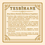 Tesbihane Kararmaz Metal Halat Püsküllü Arpa Kesim Süzme Sarı-Siyah Ateş Kehribar Tesbih