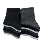 CİHO SOCKS KADIN BASİC DÜZ RENKLER 12 ÇİFT TENİS ÇORAP