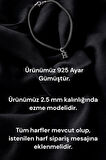 925 Ayar Gümüş 2.5 mm Ezme Model Harfli Bileklik