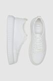 Beyaz Kalın Beyaz Tabanlı Bağcıklı Sneaker Ayakkabi 3EC09ORT0381