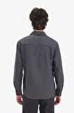 DeFacto %100 Pamuk Regular Fit Polo Yaka Basic Düz Uzun Kollu Gömlek B2654AX25SPAR104