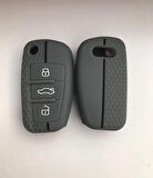 Audi A1 A3 A4 A5a 6a A7 Q3 Q5 Q7 Silikon Anahtar Koruma Kılıfı Petek Desenli 2.Resime Bakınız