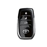 Corolla Cross Hilüx Yaris Cross Anahtar Koruma Kılıfı 3 Tuş Uyumlu Logo Yeri Önde Olan Model