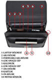 Kilitlenebilir 15.6 Inç Siyah Notebook Evrak Çantası