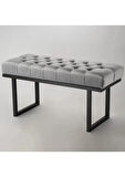  Didim Modern Döşemeli Metal Ayaklı Bench: