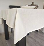 Organik Keten Pamuklu Masa Örtüsü, Kolay Ütülme - Şık Tasarım 105x105 cm