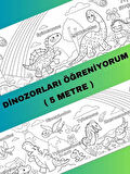 Dinozorları Öğreniyorum Eğlenceli Boyama Kağıdı – 5 Metre
