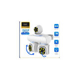 Full HD 12MP 6K Speed Dome 3 Lens Renkli Gece Görüş İki Yönlü Ses Renkli Cep Telefonu Uzaktan İzleme