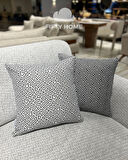1 adet kırlent kılıfı dijital baskı 43x43 cm siyah beyaz