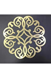 Dekoratif Gold Yapışkanlı Aynalı Pleksi Mobilya Dolap Süsü (25x25cm)