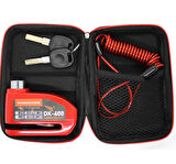 Knmaster Disk Kilidi DK-400 7mm Alarmlı + HATIRLATMA KABLOSU VE ÇANTA HEDİYELİ ( Kırmızı )