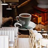 Kahve Temalı Cafe Duvar Kağıdı Baskı