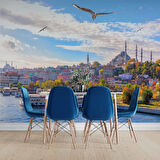 İstanbul Eminönü Süleymaniye Camii Manzaralı Duvar Kağıdı