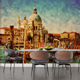 Eskitme Venedik Kilisesi Manzaralı Duvar Kağıdı
