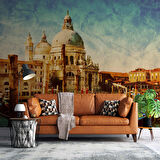 Eskitme Venedik Kilisesi Manzaralı Duvar Kağıdı