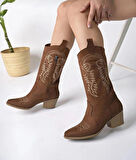 kovboy kanvas western tarz sivri bot