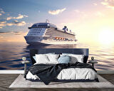 Okyanus ve Gemi Manzaralı Duvar Kağıdı