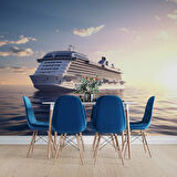 Okyanus ve Gemi Manzaralı Duvar Kağıdı