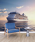 Okyanus ve Gemi Manzaralı Duvar Kağıdı