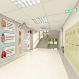 İç Organlarımız Okul Duvar Kağıdı Baskı