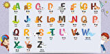 İngilizce Harfler Okul Duvar Kağıdı Baskı
