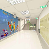 Robotik Kodlama Okul Duvar Kağıdı Baskı