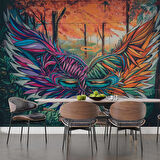 Grafitti Kanat Temalı Duvar Kağıdı