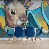 Grafitti Tavşan Temalı Duvar Kağıdı