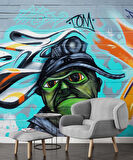 Grafitti Uzaylı Temalı Duvar Kağıdı