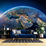 Uzaydan Dünya Görünüm Duvar Kağıdı