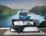 Orman ve Gemi Manzaralı Duvar Kağıdı