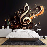 3 Boyutlu Sol Anahtarı Duvar Kağıdı