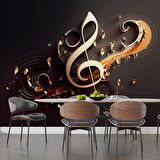 3 Boyutlu Sol Anahtarı Duvar Kağıdı