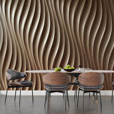 3 Boyutlu Ahşap Ağaç Oyma Desenli Duvar Kağıdı