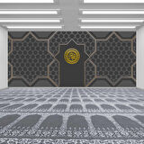 Siyah İslami Motifli Mescid Duvar Kağıdı