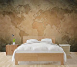 Duvar Zeminli Dünya Haritası Duvar Kağıdı
